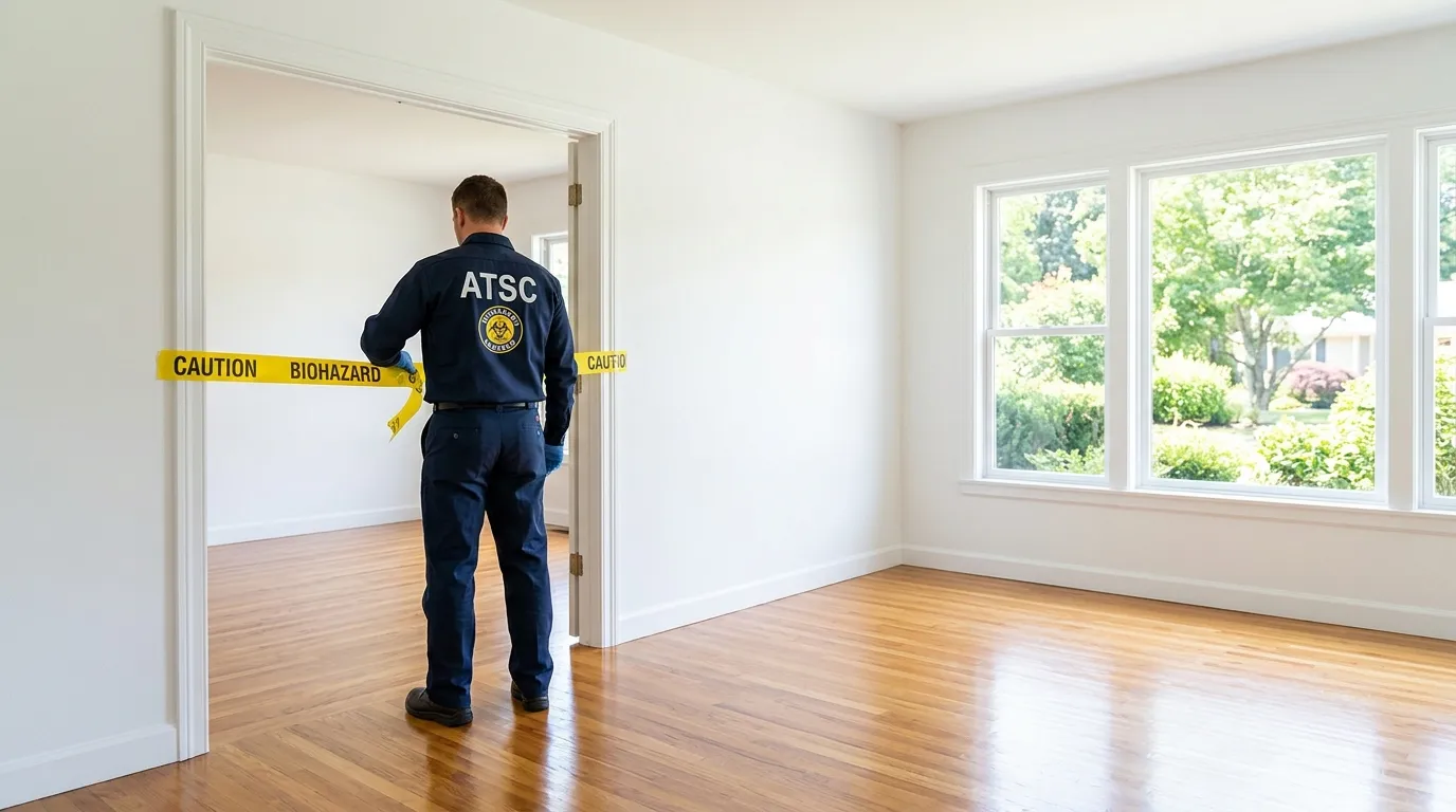 Certified biohazard cleanup crew performing Trauma Scene Cleanup in Naples